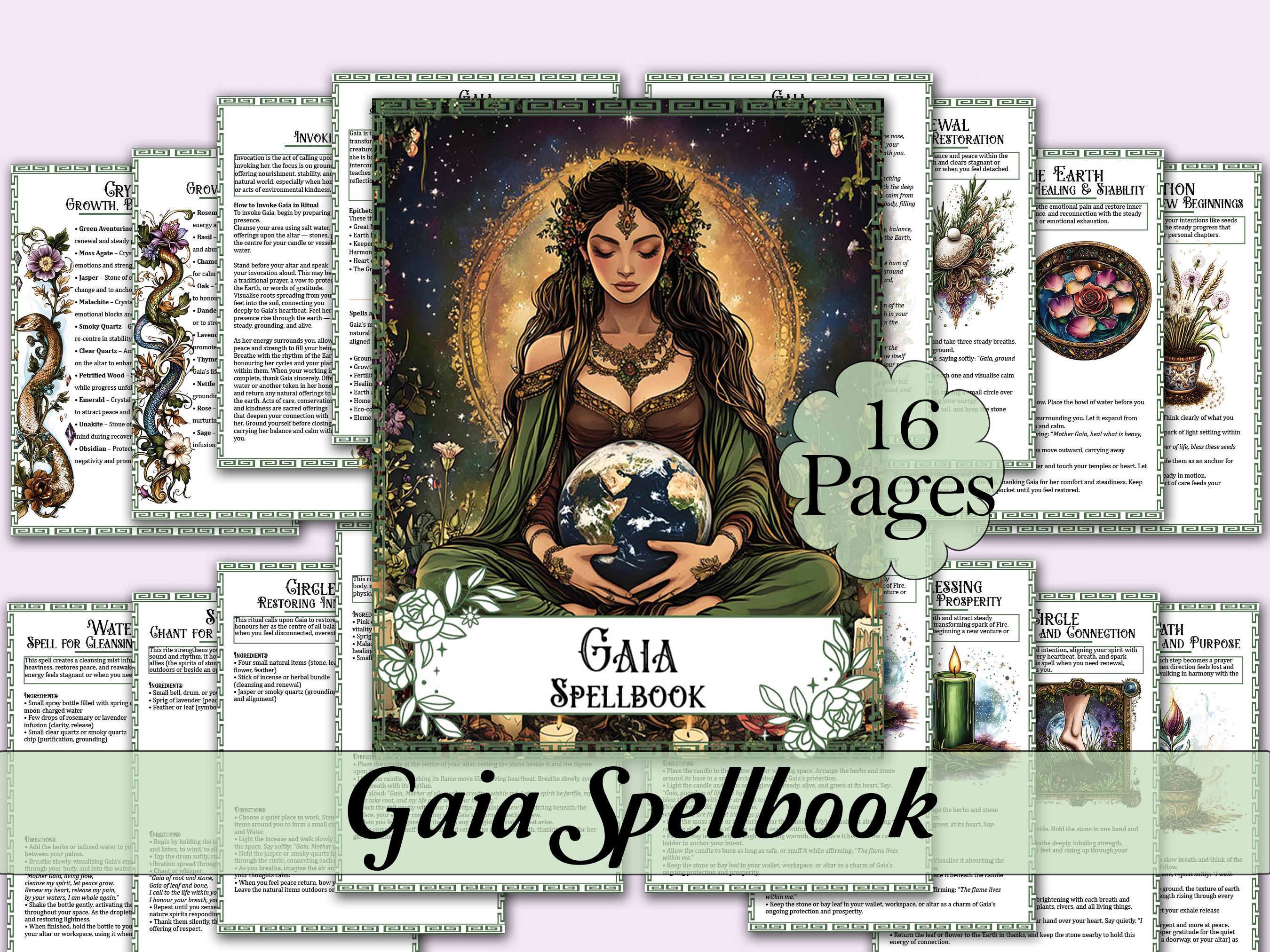Gaia Spellbook | Book of Shadows | 10 Spells for Balance & Renewal ...