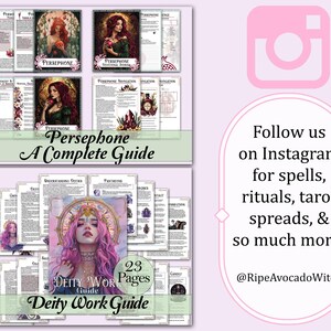 Persephone Book of Shadows Bundle | Rituals, Tarot Spreads, Correspondences, and more! - Printable Pages image 9