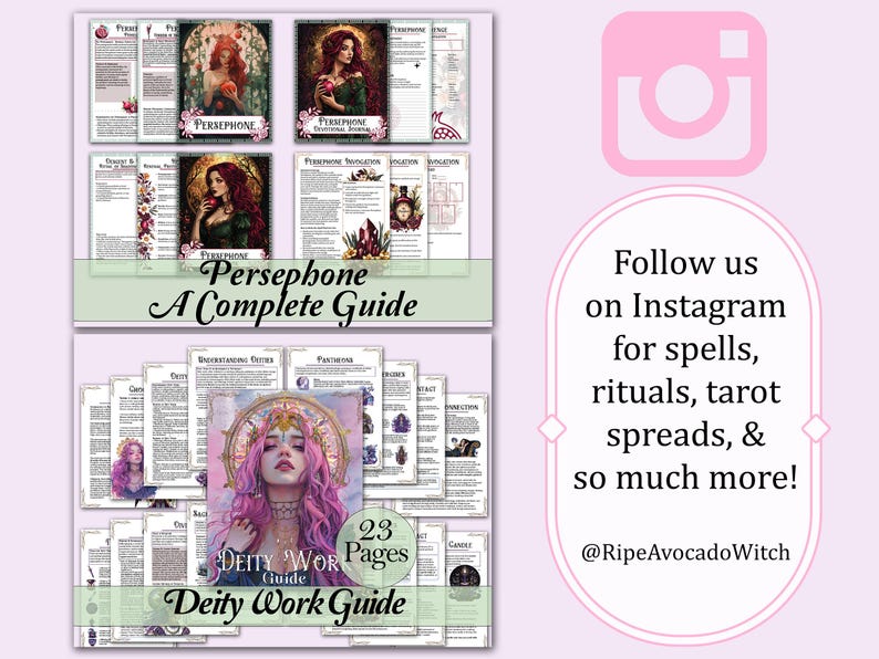 Persephone Book of Shadows Bundle | Rituals, Tarot Spreads, Correspondences, and more! - Printable Pages image 9