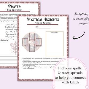 Lilith Book of Shadows Bundle | Spells, Rituals, Tarot Spreads, Correspondences, Self Empowerment, Magick Oil, and more! - Printable Pages image 6