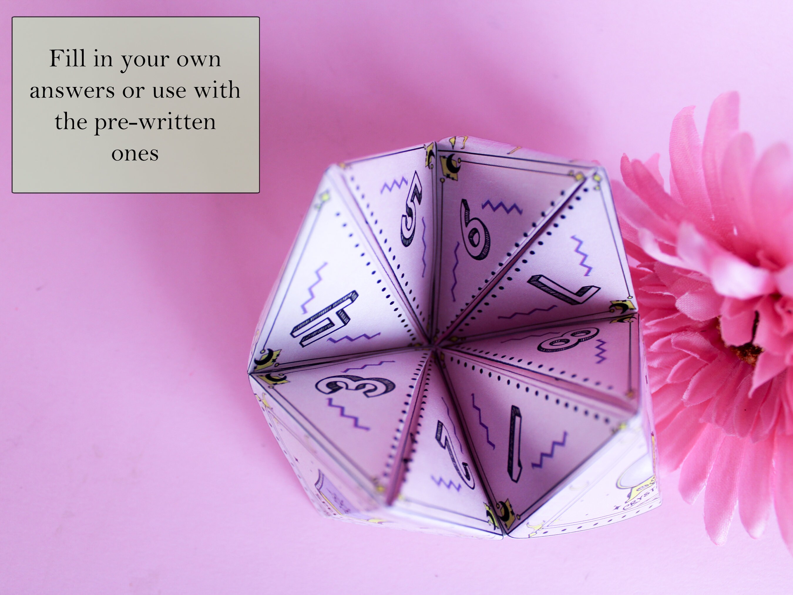 Printable Fortune Teller/cootie Catcher Pastel Witch Nostalgic ...