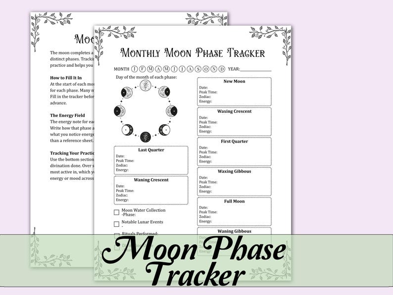 Phase Tracker Moon Phase Tracker | Monthly Lunar Tracking, Astrology, Energy, Peak ...