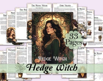 Häxpaket med häck | Guide för häckmagi, trollformler, sabbater, korrespondenser, ritualer, tarotkort, dagboksprompter + mer! - Utskrivbara sidor