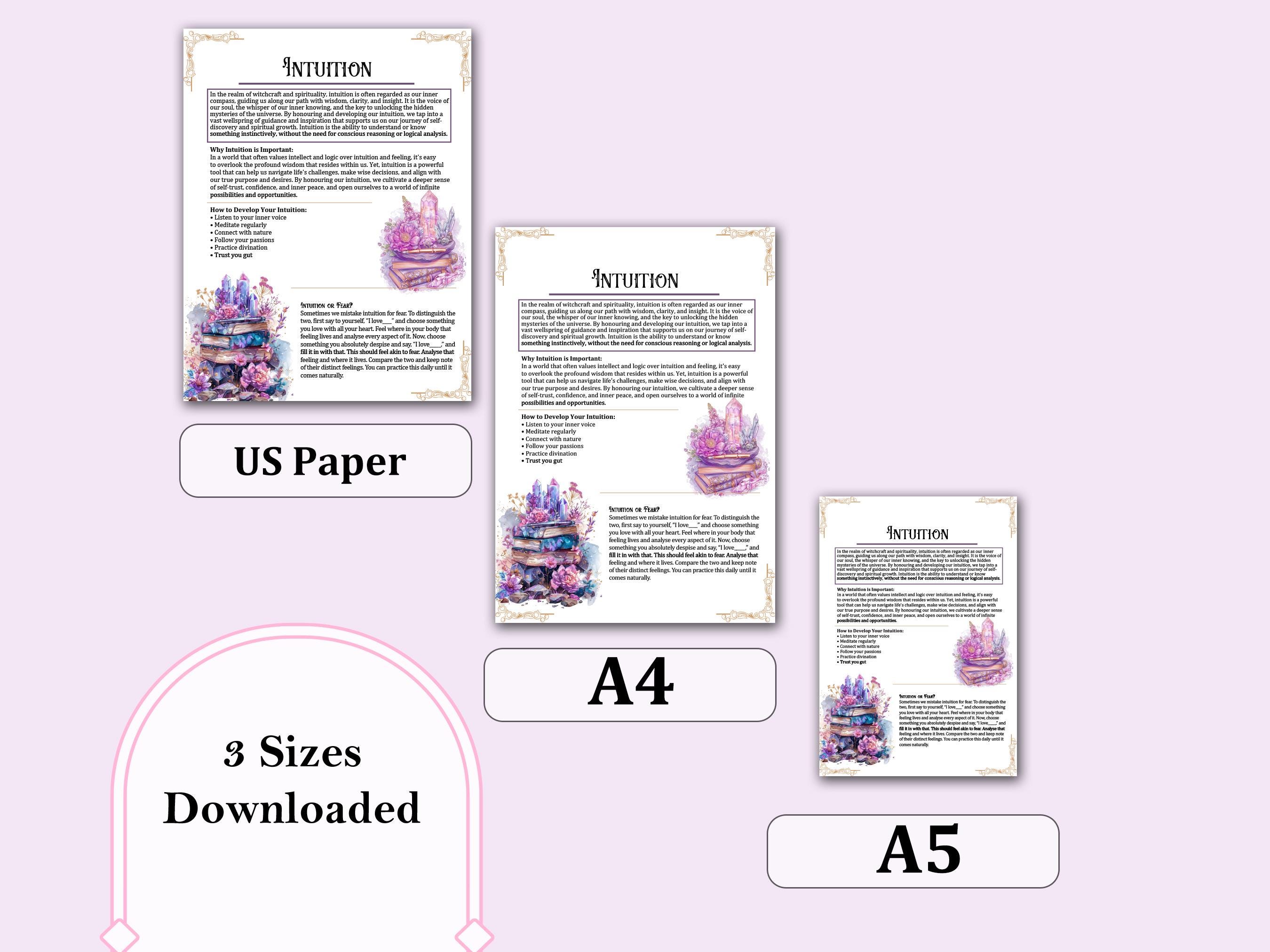 Intuition Guide and Worksheet | Learn How to Develop and Work With Your ...