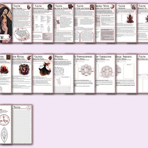 Lilith Book of Shadows Bundle | Spells, Rituals, Tarot Spreads, Correspondences, Self Empowerment, Magick Oil, and more! - Printable Pages image 7
