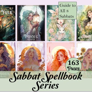 Sabbat Zauberbuch & Ratgeber Mega Bundle | Alle 8 Sabbats | Korrespondenzen, Gottheiten, Zauber, Rituale, Tarot und mehr! - Druckbare Seiten