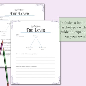 30 Day Shadow Work Journal Program | Into the Shadow - 69 Printable Pages image 3
