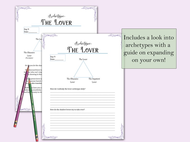 30 Day Shadow Work Journal Program | Into the Shadow - 69 Printable Pages image 3