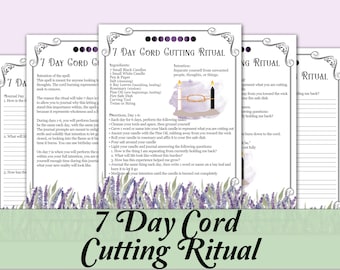 7 Tage Strick-Ritual & Journal Seiten | Kerzenzauber zum Loslassen - Printable Pages