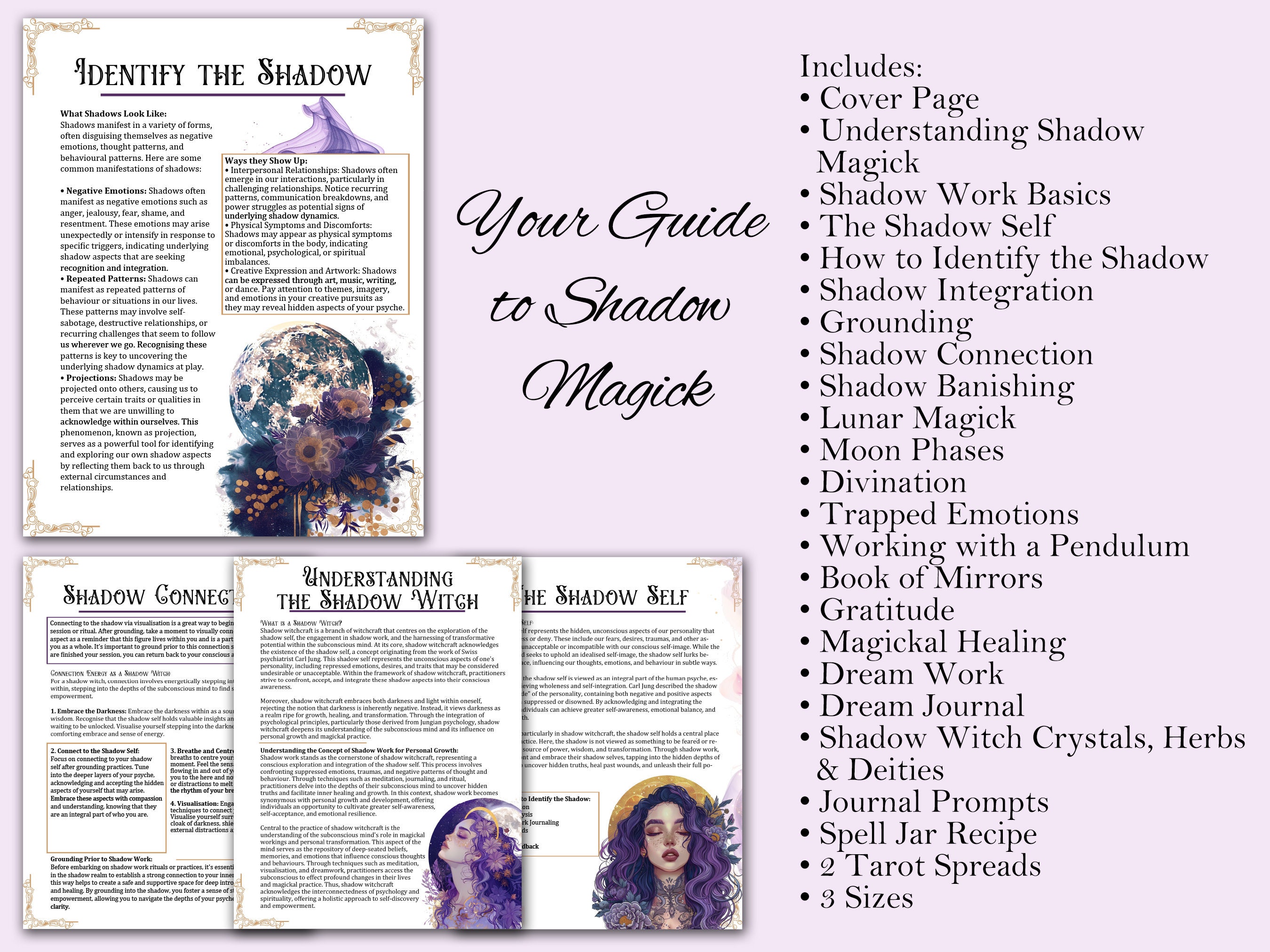 Shaodw Ritual Shadow Witch Bundle | Guide to Shadow Work in Witchcraft, Spells ...