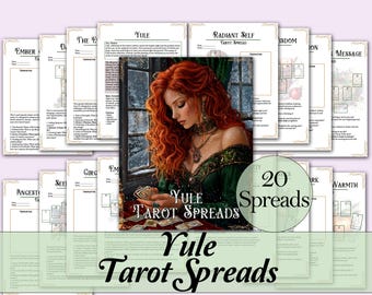 Diário e Guia de Tiragens de Tarot para o Yule | 20 Tiragens de Tarot para Abraçar a Energia do Sabbat - Páginas para Imprimir