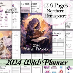 Hexen-Kalender 2024 | Monatlich, wöchentlich, täglich, Mondphasen, Sabbate, Astrologie & mehr! - Druckbare Seiten