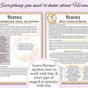 Learn Hermes’
mythos, how to
work with him, &
what type of 
magick to practice 
with him.