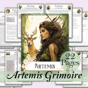 Artemis Buch der Schatten Bündel | Rituale, Tarotkarten, Wildcrafting und Mehr! - Druckbare Seiten