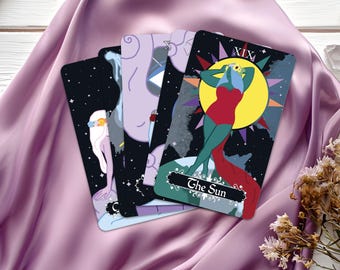 Cosmic Coven Tarot Deck with Guidebook & Box | 78 + 1 Premium Quality, Durable, Easy to Shuffle, Inclusive Tarot Cards - Divination Tools