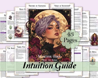 Intuition Guide | Developing and Trusting Intuition, Fear, Emotions, Dreams, Spells, Journal, Correspondences, and More! - Printable Pages