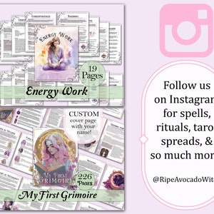 Divination Bundle Book of Shadows Pages Tarot, Scrying, Pendulums ...