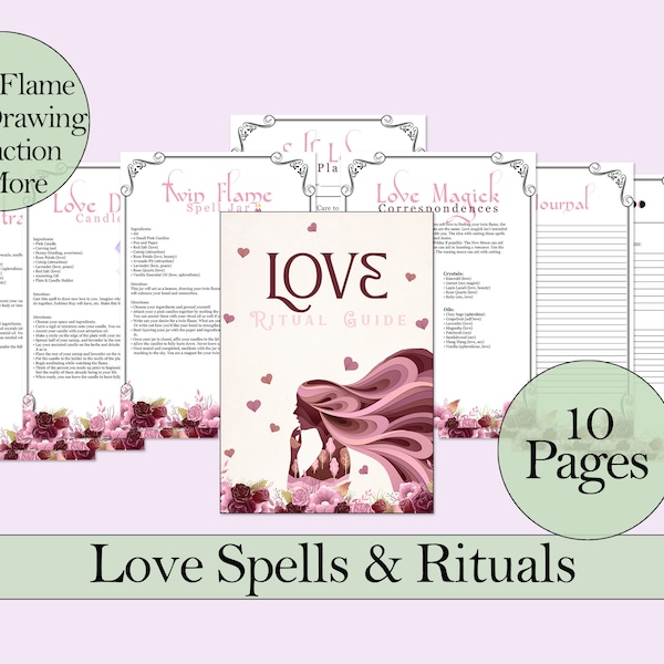 Love Spell Ritual Guide | Spells, Rituals, Tarot, and More! - Printable Pages