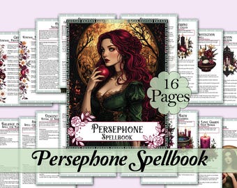 Persephone-spreukenboek | Griekse godin, spreuken, rituelen, vernieuwing, bescherming, schaduwwerk, correspondentie en meer! - Afdrukbare pagina's