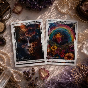 Baraja de cartas del Oráculo del Trabajo con las Sombras con guía y caja / Guía a todo color con preguntas para el diario / Oráculo Into the Shadow imagen 6