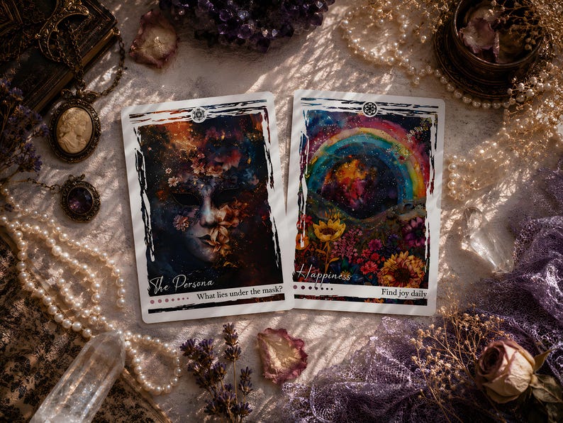 Baraja de cartas del Oráculo del Trabajo con las Sombras con guía y caja / Guía a todo color con preguntas para el diario / Oráculo Into the Shadow imagen 6