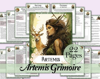 Lot Livre des ombres Artemis | Rituels, tartes de tarot, artisanat sauvage et plus encore ! - Pages imprimables