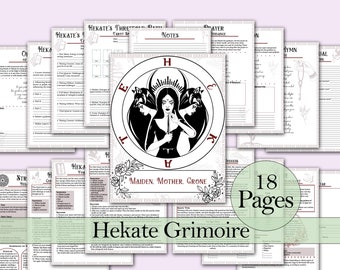 Hekate Book of Shadows Bundle | Rituals, Tarot Spreads, Correspondences, and more! - Printable Pages