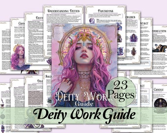Deity Work Guide + Worksheets | How to Build and Maintain Connections With Divine Beings - Printable Pages