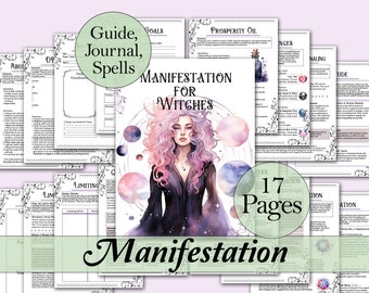 Manifestation for Witches Bundle | Guide, Rituals, Correspondences, and More! - Printable Pages
