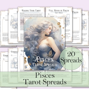 Journal du Tarot des Poissons + Guide | 20 jeux de tarot pour plonger dans l'océan de vos rêves - Pages à imprimer