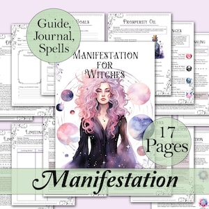 Manifestation for Witches Bundle | Guide, Rituals, Correspondences, and More! - Printable Pages