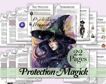 Magia de protección/Protección personal y del hogar, limpieza, protección y mucho más. - Páginas imprimibles