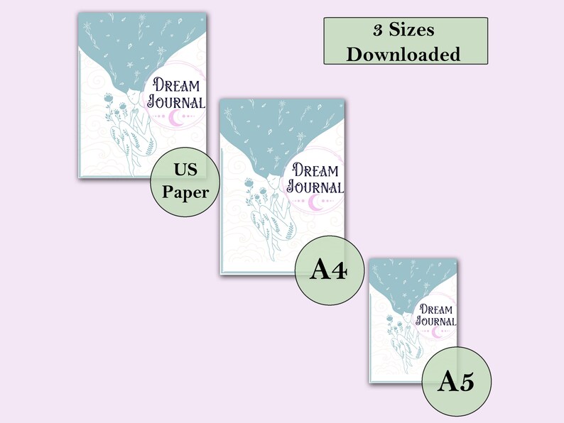 Dream Journal & Sleep Tracker 4 Printable Pages image 3