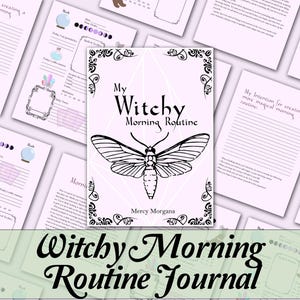 Witchy Morning Routine Journal | Daily Tarot, Meditation, manifestation, and More! - Printable Pages - Pink Edition