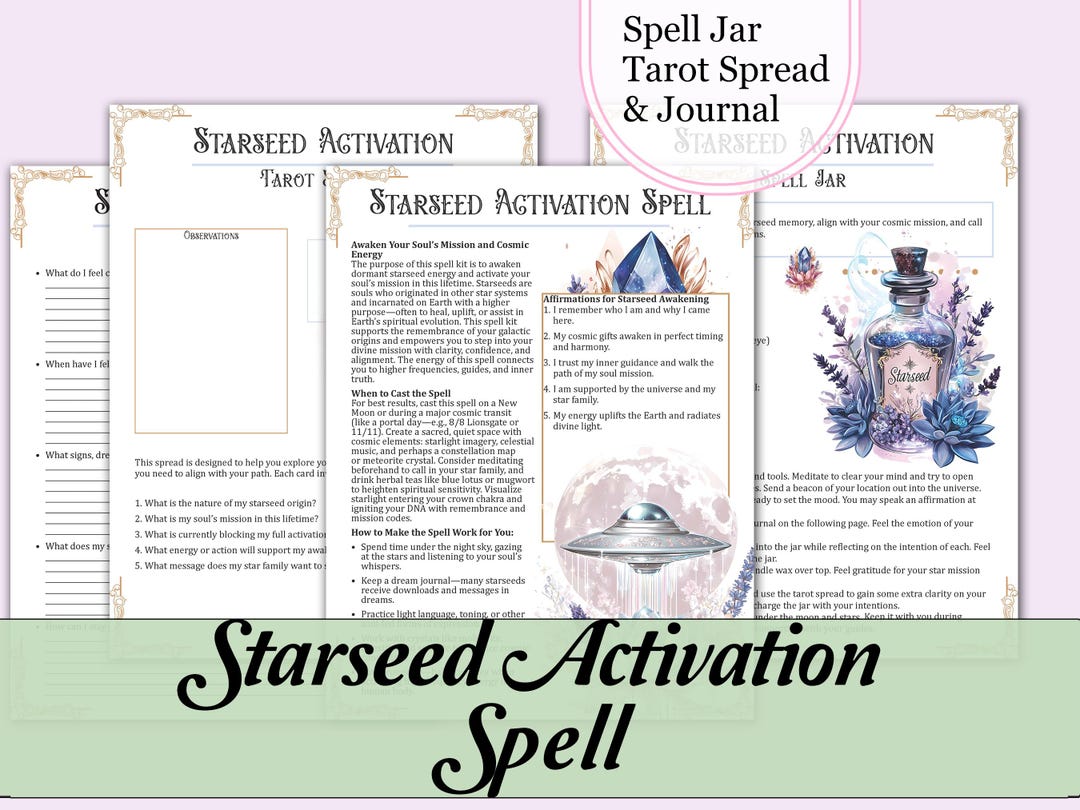 Starseed Activation Spell Kit | Spell Jar Recipe, Guide, Affirmations ...