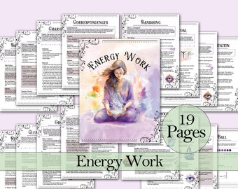 Energy Work Bundle | Cleansing, Banishing, Warding, and More! - Printable Pages