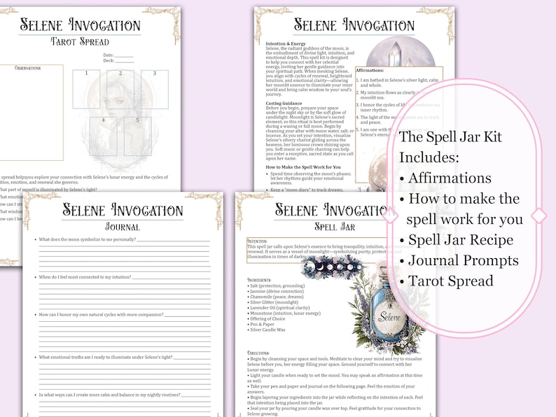 Complete Selene Book of Shadows Bundle | Greek Goddess, Moon Magick ...