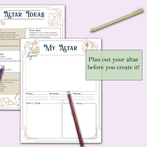 Altars Guide &amp; Worksheet Printable Pages - Etsy