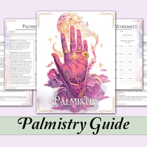 Palmistry Basics Guide &amp; Worksheet | Reading Lines, Mounts, Plains ...