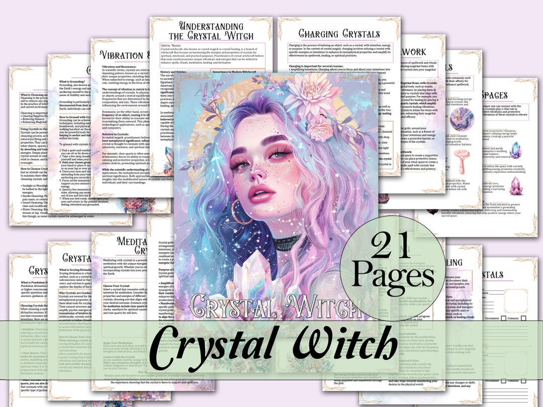 Crystal Witch Bundle Guide, Crystal Meanings, Tools, Meditation, Spells ...