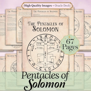 The Pentacles of Solomon | Solomonic Magic Guide, 44 Seals & Sigils, Planetary Talismans, Oracle Cards, Worksheet, and more: Printable Pages