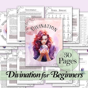 Pacote de Adivinhação Livro das Sombras Páginas | Tarô, Vidência, Pêndulos, Quiromancia e Mais! - Páginas para Imprimir