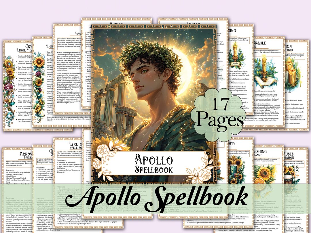 Apollo Spellbook | Greek God, Spells, Rituals, Healing, Protection ...