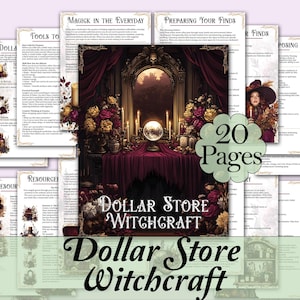 Dollar Store Witchcraft | Affordable Magick on a Budget, Book of Shadows Guide, Divination Tools, Altar Guide, & More! - Printable Pages