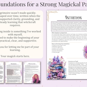My First Grimoire | Complete Digital Book of Shadows, Divination, Spellwork, Beginner Friendly - Printable Pages & Hyperlinked image 10