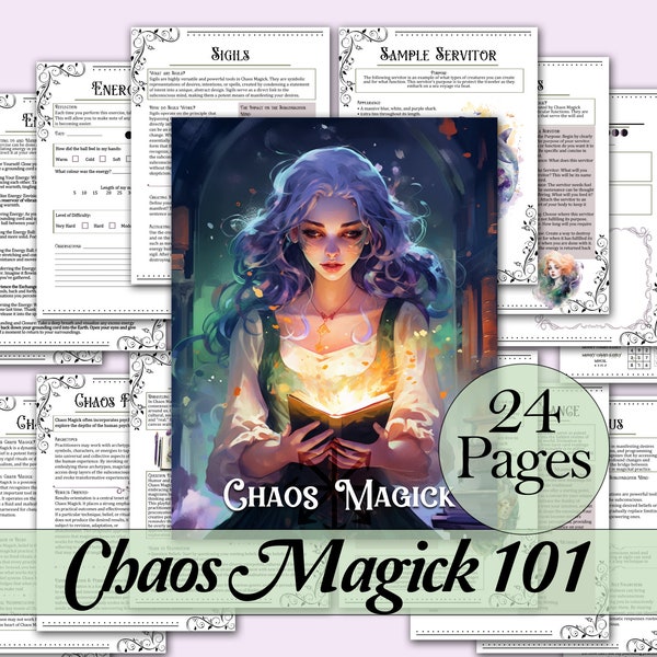 Chaos Magick 101 | Guide, Sigils, Servitors, Spirits, and More! - Printable Pages