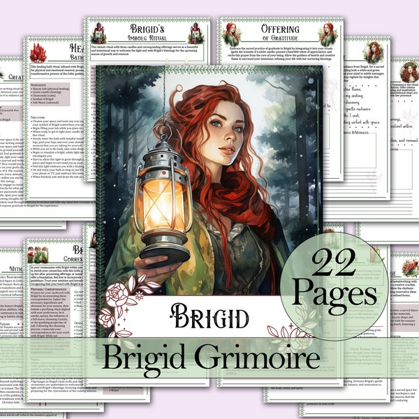 Brigid Book of Shadows Bundle | Rituals, Tarot Spreads, Correspondences, and more! - Printable Pages