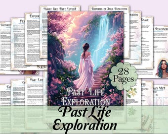Past Life Exploration | Guide, Regression, Akashic Records, Dreamwork, Spells, Tarot Spreads, Journal Prompts, & More! - Printable Pages