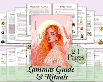 Guía y paquete de rituales de Lammas Sabbat / Correspondencias, deidades, hechizos, tarot y más. - Páginas imprimibles