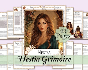 Hestia Book of Shadows Bundle | Greek Goddess of the Hearth | Rituals, Tarot Spreads, Correspondences, and more! - Printable Pages